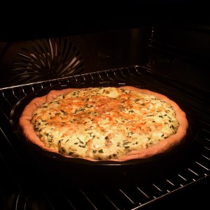 Quiche s ricottou a medvědím česnekem (Quiche with ricotta and wild garlic)