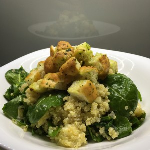 Salát z quinoy s medvědím česnekem (Quinoa salad with wild garlic)